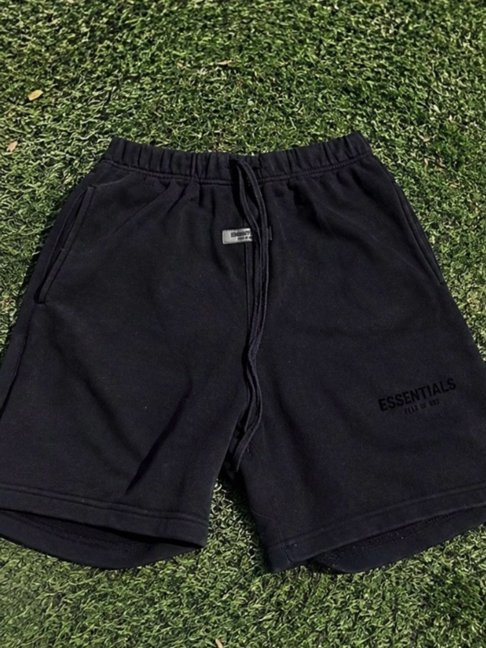Essentials Black on Black Shorts L